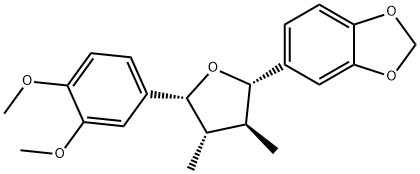 5-[(2S)-5α-(3,4-Dimethoxyphenyl)tetrahydro-3β,4α-dimethylfuran-2α-yl]-1,3-benzodioxole Structure