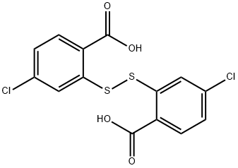 4,4'-dichloro-2,2'-disulfanediyl-di-benzoic acid,19993-65-8,结构式