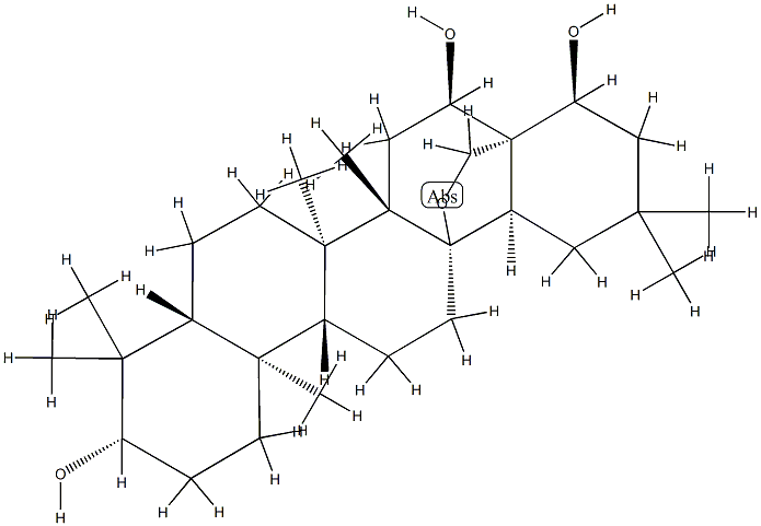 13,28-Epoxyoleanane-3β,16α,22α-triol 结构式
