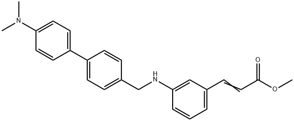 (E)-methyl 3-(3-(((4-(dimethylamino)-[1,1-biphenyl]-4-yl)methyl)amino)phenyl)acrylate(WXC04279) Structure