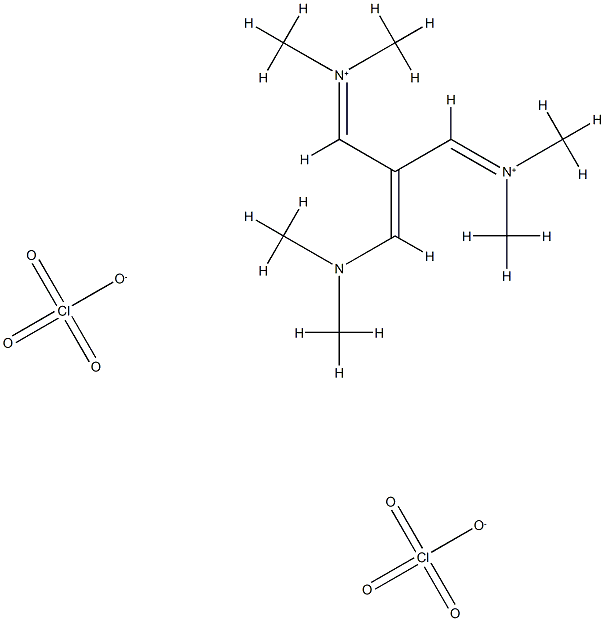 2-dimethylaminomethylene-1,3-bis(dimethylimonio)propane diperchlorate salt Structure