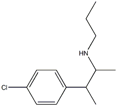 p-Chloro-α,β-dimethyl-N-propylbenzeneethanamine 结构式