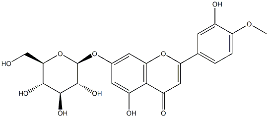 香叶木素-7-O-Β-D-葡萄糖苷,20126-59-4,结构式