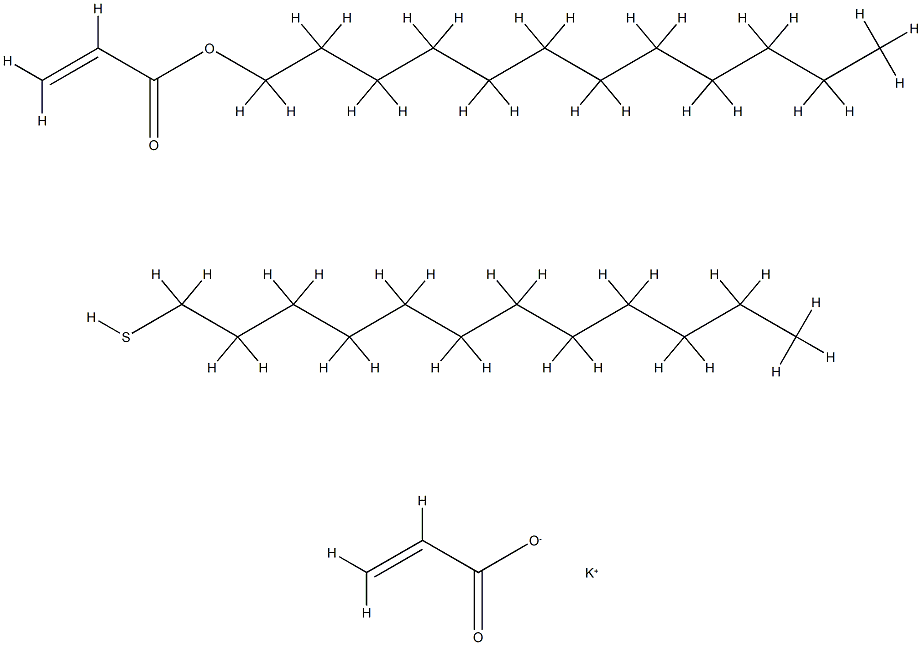 2-Propenoic acid telomer with 1-dodecanethiol and dodecyl 2-propenoate, potassium salt Structure
