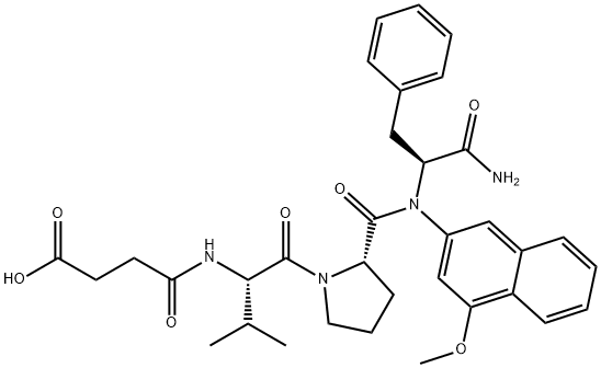Suc-Val-Pro-Phe-4MβNA Struktur
