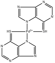 palladium-6-mercaptopurine Struktur