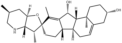 17β,23β-Epoxyveratraman-3β,11β-diol Struktur