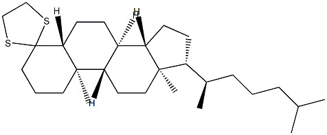 4,4-Ethylenedithio-5α-cholestane Structure