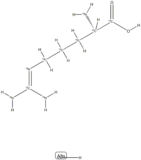 L-ARGININE-13C6, 15N4 HYDROCHLORIDE Struktur