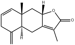 (4aS)-4a,5,6,8a,9,9aβ-Hexahydro-3,8aβ-dimethyl-5-methylenenaphtho[2,3-b]furan-2(4H)-one 结构式