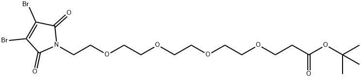 3,4-二溴-马来酰亚胺-四聚乙二醇-丙酸叔丁酯 结构式