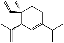 δ-elemene,(3R-trans)-4-ethenyl-4-methyl-3-(1-methylethenyl)-1-(1-methylethyl)-cyclohexene,(1S,2R)-(-)-2-isopropenyl-1-vinyl-p-menth-3-ene Structure