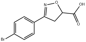 3-(4-bromophenyl)-4,5-dihydro-1,2-oxazole-5-carboxylic acid Struktur