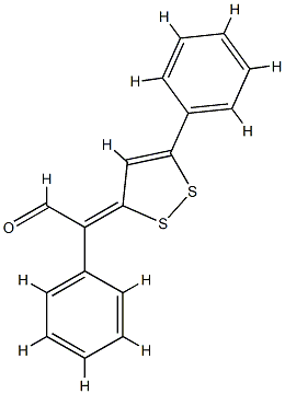 α-(5-Phenyl-3H-1,2-dithiol-3-ylidene)benzeneacetaldehyde Structure