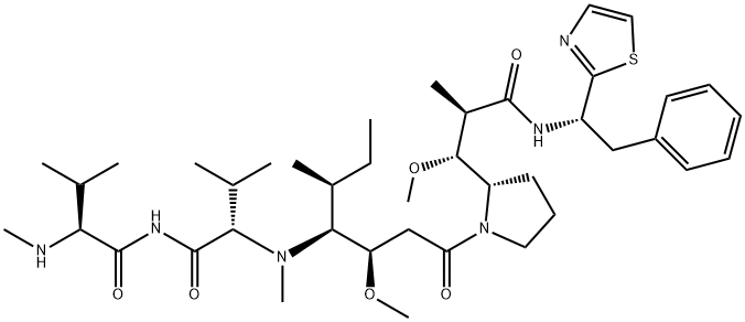 单甲基澳瑞他汀 D 结构式