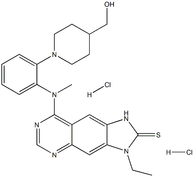 Thioquinapiperifil Dihydrochloride Struktur