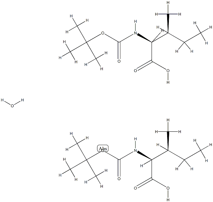 N-BOC-L-异亮氨酸 半水合物,204138-23-8,结构式
