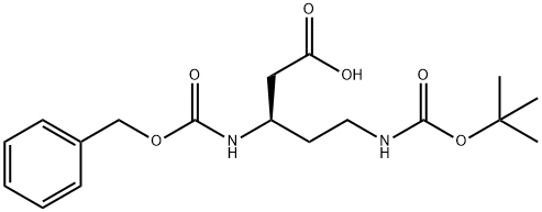 (R)-N-beta-Cbz-N-delta-(Tert-Butoxy)Carbonyl 3,5-diaminopentanoic acid,2044710-51-0,结构式