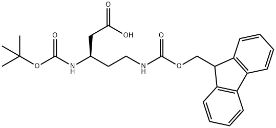 (R)-N-beta-(Tert-Butoxy)Carbonyl N-delta-(9H-Fluoren-9-yl)MethOxy]Carbonyl 3,5-diaminopentanoic acid,2044710-82-7,结构式