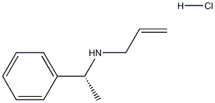 (R)-(+)-N-烯丙基-1-氢氯化苯基乙胺 结构式