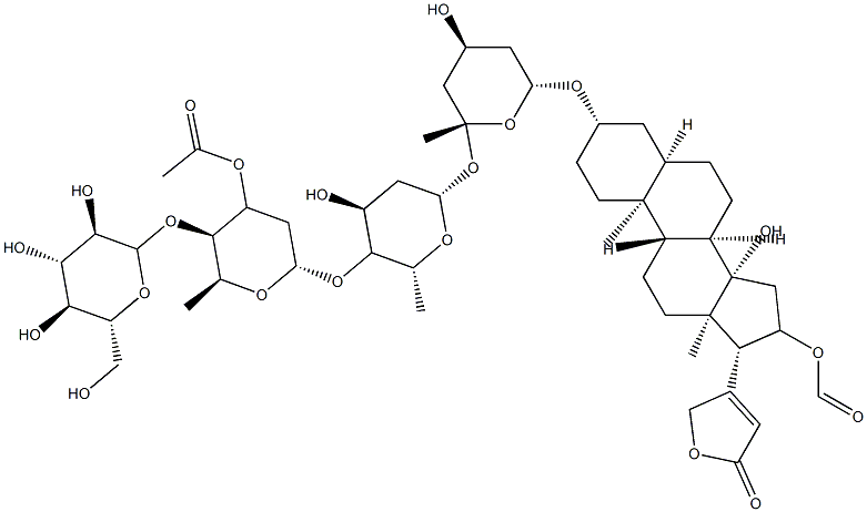 Gitaloxigenin + zuckerkette wie bei lanatosid A [German] Structure
