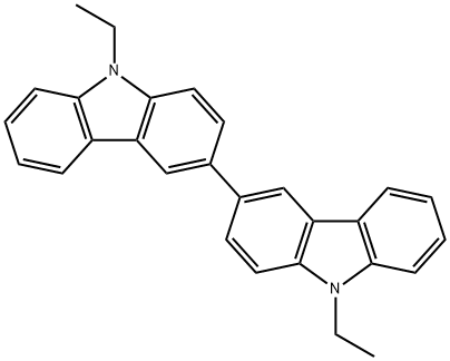 9,9'-ジエチル-9H,9'H-3,3'-ビカルバゾール 化学構造式