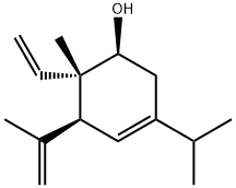 (1S)-5β-イソプロペニル-3-イソプロピル-6-メチル-6α-ビニル-3-シクロヘキセン-1-オール 化学構造式