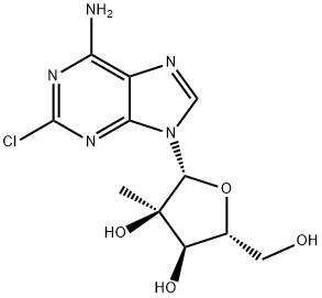 Adenosine, 2-chloro-2'-C-Methyl- 化学構造式