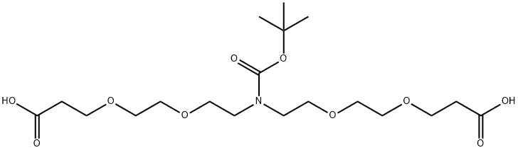 N-Boc-N-bis(PEG2-acid) Struktur