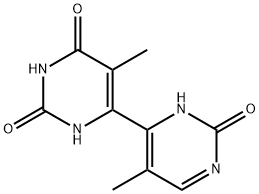 4-[チミン-6-イル]-5-メチル-ピリミジン-2(1H)-オン 化学構造式