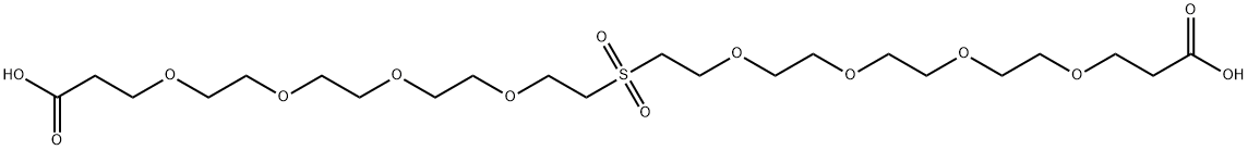 Acid-PEG4-Sulfone-PEG4-Acid Struktur