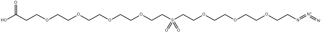 Azido-PEG3-Sulfone-PEG4-acid Struktur