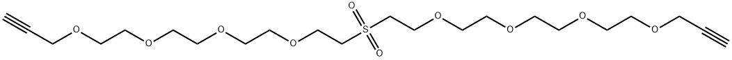 Propargyl-PEG3-Sulfone-PEG3-Propargyl Structure