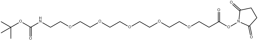 t-Boc-N-amido-PEG5-NHS ester Struktur