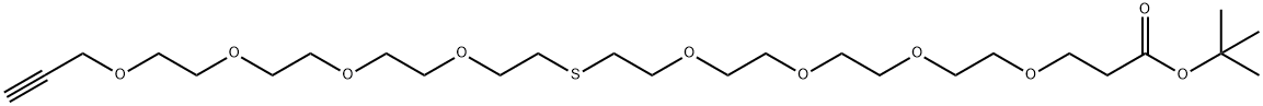 Propargyl-PEG4-S-PEG4-t-butyl ester, 2055041-18-2, 结构式