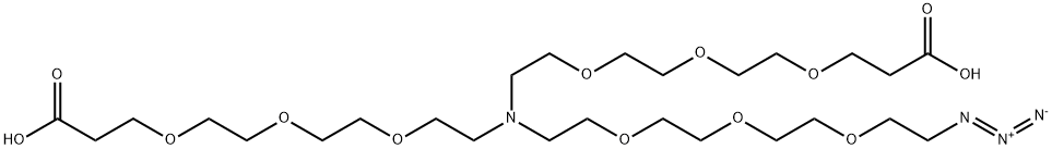 N-(Azido-PEG3)-N-bis(PEG3-acid) HCl salt Struktur