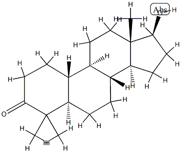 17β-Hydroxy-4,4-dimethyl-5α-estran-3-one 结构式