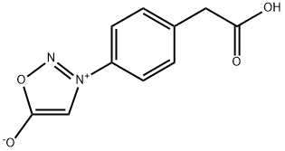 3-(α-カルボキシ-p-トリル)シドノン 化学構造式