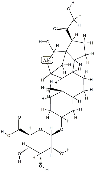 四氢醛固酮 3Β-葡萄糖苷酸 结构式