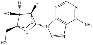 9-[2,5-Anhydro-4-C-(hydroxymethyl)-alpha-L-lyxofuranosyl]-9H-purin-6-amine Struktur