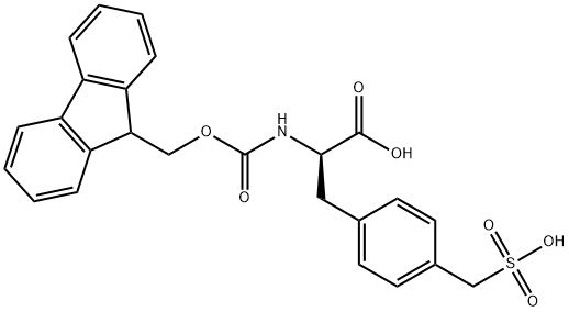 (9H-Fluoren-9-yl)MethOxy]Carbonyl D-phenylalanine-4-methylsulfonic acid Structure