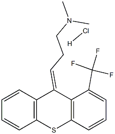 9-[3-(ジメチルアミノ)プロピリデン]-1-トリフルオロメチル-9H-チオキサンテン·塩酸塩 化学構造式