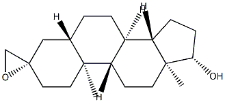 spiro-3-oxiranylandrostan-17-ol Struktur