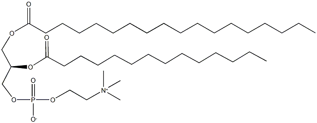 1-硬脂酰-2-肉豆蔻酰基卵磷脂, 20664-02-2, 结构式