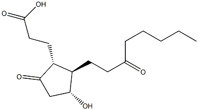 13,14-dihydro-15-keto-tetranor Prostaglandin E2 Struktur