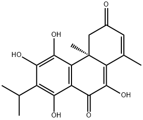 6,11,12,14-Tetrahydroxy-18-nor-3,5,8,11,13-abietapentene-2,7-dione 结构式
