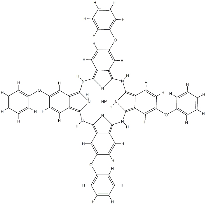 2,9,16,23-四苯氧基-29H,31H-酞菁镍,207569-15-1,结构式