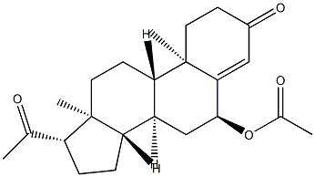 6α-Acetoxyprogesterone 结构式