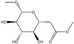 Methyl 6-O-acetyl-β-D-glucopyranoside Struktur