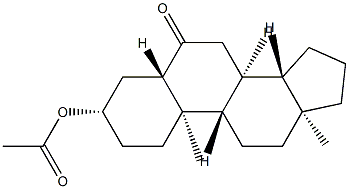3β-(Acetyloxy)-5α-androstan-6-one Struktur